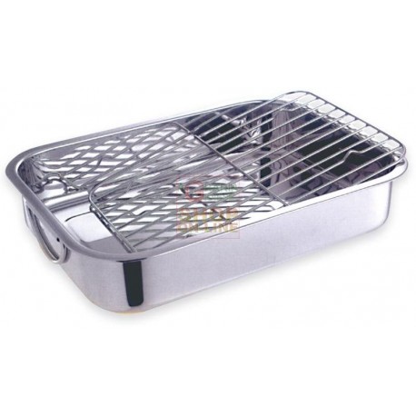 MAX BRASIERA INOX ALTA C/GRIGLIA 40CM