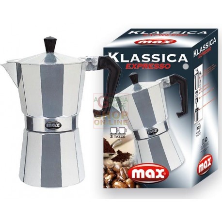 MAX CAFFETTIERA ALLUMINIO 2 TAZZE