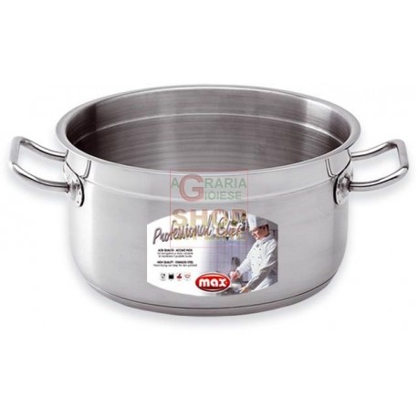 MAX CASSERUOLA 2/M PROFESS.CHEF 22 CM INOX