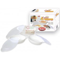 MAX CONTENITORI MICROONDE SET 6 PZ OVALI