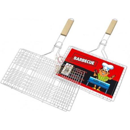 MAX GRIGLIA BBQ 30X40 CM MANICO LEGNO