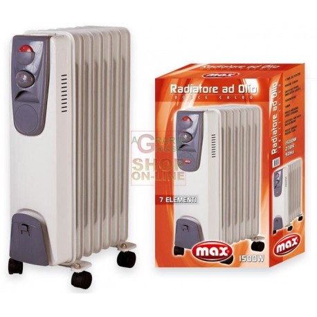 MAX RADIATORE AD OLIO 7 ELEMENTI 1500 W