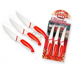 MAX SET 3 COLTELLI BISTECCA LINEA BLANKA