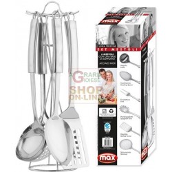 MAX SET MESTOLI 6PZ C/APPENDINO INOX