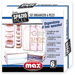 MAX SPAZIO FACILE SET ORGANIZER 6 PEZZI