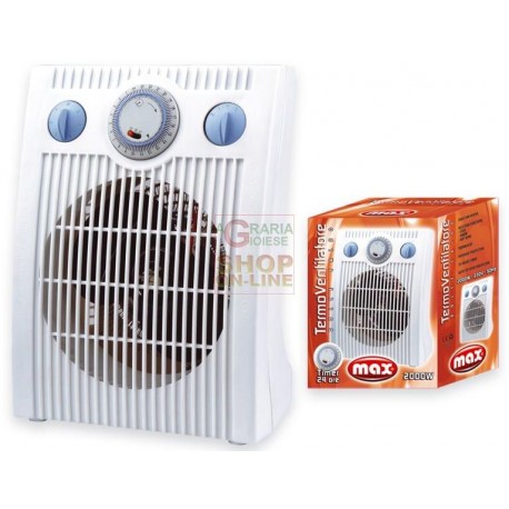 MAX TERMOVENTILATORE TAVOLO C/TIMER 2000 W