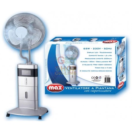 MAX VENTILATORE E PIANTANA C/VAPORIZZATORE