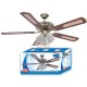 MAX VENTILATORE SOFFITTO RATTAN 5 PALE