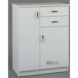 MOBILE PER BAGNO RIGO BIANCO DUE ANTE E DUE CASSETTI CM. 60 x 33 x 80h