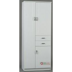 MOBILE PER BAGNO RIGO BIANCO TRE ANTE E DUE CASSETTI CM.60 x 33 x 150h.