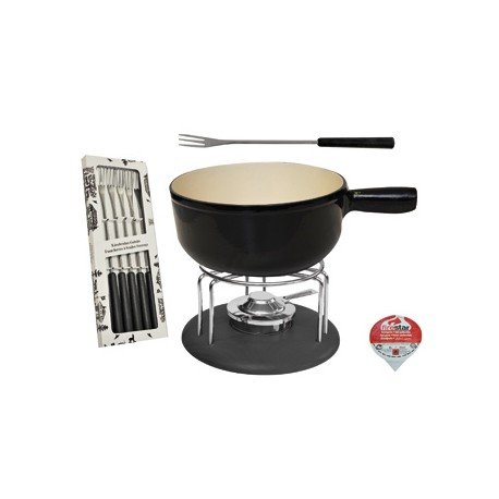 MOHA SET PER FONDUTA DI FORMAGGIO PZ 9 NERO HC 26808