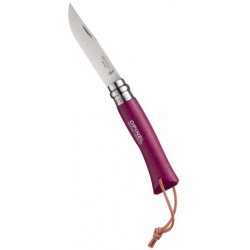 OPINEL INOX N.7 MANICO BARODEUR AUBERGINE CON LACETTO