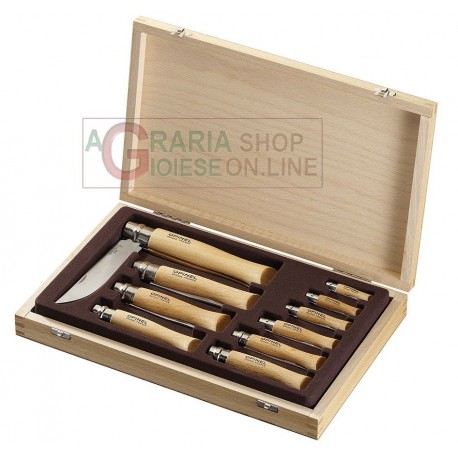 OPINEL SET COLLEZIONE 10 COLTELLI OPINEL LAMA INOX DA N. 2 A 12