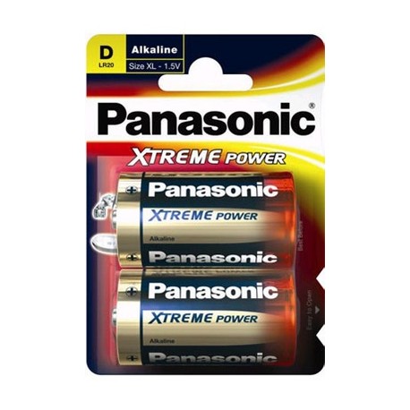 PANASONIC BATTERIE ALKALINE EXTREME POWER TORCIA PZ. 2 LR20