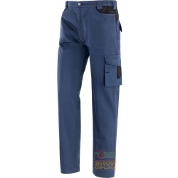 PANTALONE 100% COTONE MULTITASCHE  COLORE BLU  TG  S XXXL