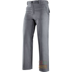 PANTALONE 100% COTONE SANFORIZZATO GR  250  CUCITURE IN CONTRASTO  COLORE GRIGIO  TG  S XXL