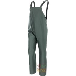 PANTALONE CON PETTORINA IN POLIURETANO PVC 300 GR MQ  COLORE VERDE  TG  M XXL