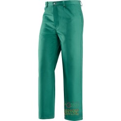 PANTALONE IGNIFUGO IN TESSUTO 100% COTONE GR  370 MQ  COLORE VERDE  TG  44 62