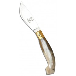 Paolucci Coltello Sirbuneddu manico in corno lama scuoio inox cm. 11