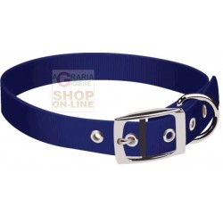 PET TRIBE COLLARE PER CANI IN NYLON CON FORI CM. 1,5 BLU