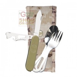 PIELCU SET CUCCHIAIO FORCHETTA E COLTELLO MULTIUSO CON FOFERO IN CORDURA MOD. 76016-103