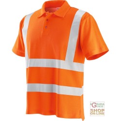 POLO 50% COTONE 50% POLIESTERE  BANDE RETRORIFLETTENTI  EN 471 CLASSE II  COLORE ARANCIO  TG  M XXL