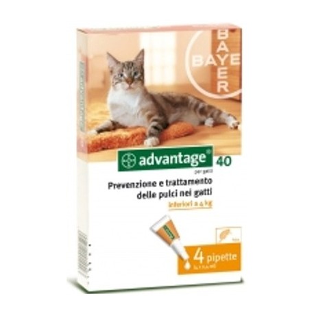 ADVANTAGE PER GATTI 4 PIPPETTE FINO KG. 4