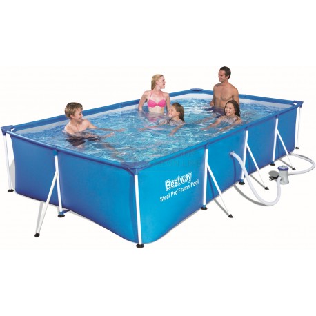 BESTWAY 56424 PISCINA CON TELAIO STEEL PRO FRAME CM.400x211x81h.