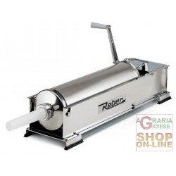 REBER INSACCATRICE PER SALUMI INOX 2 VELOCITA KG. 10 CON CARTER PROTEZIONE INGRANAGGI