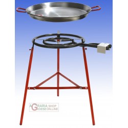 REBER KIT PAELLA CM. 60 COMPRESO FORNELLO SUPPORTO TRE PIEDI E PADELLA