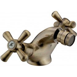 RUBINETTO MISCELATORE PER BIDET A CROCE BRONZATO serie sofia 138B