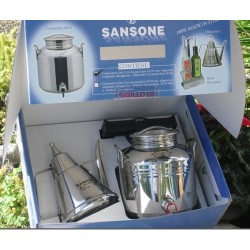 SANSONE CONFEZIONE REGALO CONTENITORE INOX. LT. 3 PIU OLIERA LUX