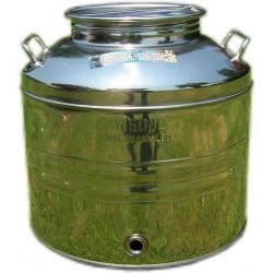 SANSONE CONTENITORE INOX LT. 30 PER OLIO, VINO, MIELE E BIRRA