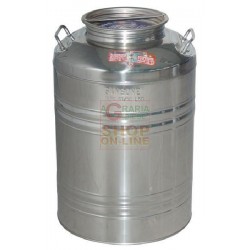 SANSONE CONTENITORE INOX LT. 50 PER OLIO, VINO, MIELE E BIRRA