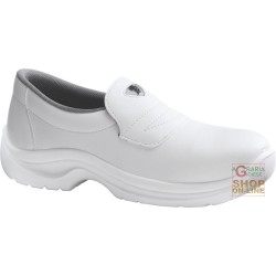 SCARPA BASSA IN MICROFIBRA  PUNTALE ACCIAIO  SUOLA POLIURETANO  COLORE BIANCO  TG  36 47