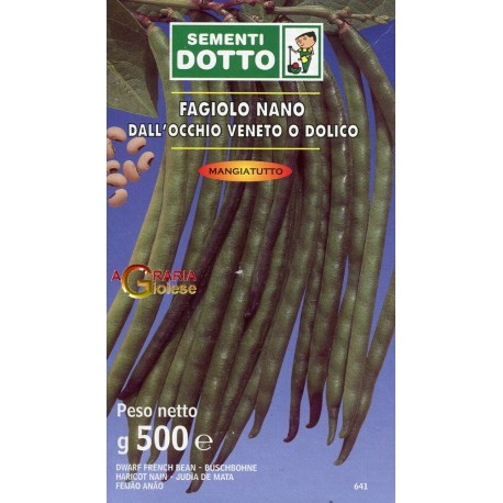 SEMI DI FAGIOLO NANO OCCHIO DOLICO GR. 500