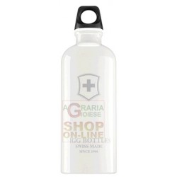 SIGG BOTTIGLIA BORRACCIA IN ALLUMINIO BIANCA SWISS EMBLEM SI