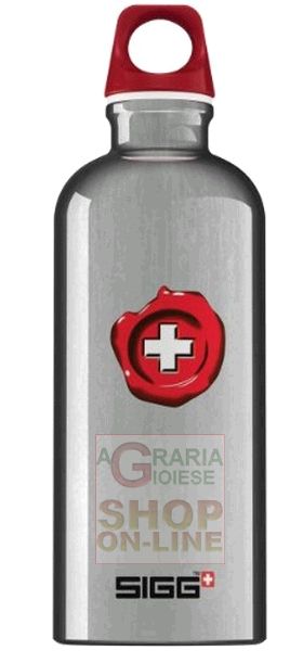 SIGG BOTTIGLIA BORRACCIA IN ALLUMINIO ROSSA SWISS