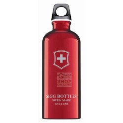 SIGG BOTTIGLIA BORRACCIA IN ALLUMINIO ROSSA SWISS EMBLEM SI SC60.01 LT. 0,6