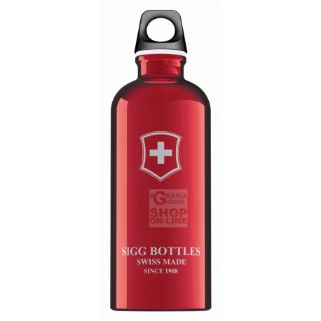 SIGG BOTTIGLIA BORRACCIA IN ALLUMINIO ROSSA SWISS EMBLEM SI