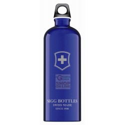 SIGG BOTTIGLIA BORRACCIA IN ALLUMINIO SWISS EMBLEM TOUCH BLEU LT. 1