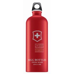 SIGG BOTTIGLIA BORRACCIA IN ALLUMINIO SWISS EMBLEM TOUCH RED