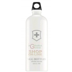 SIGG BOTTIGLIA BORRACCIA IN ALLUMINIO SWISS EMBLEM TOUCH WHITE LT. 1