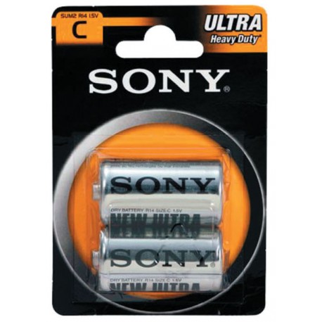 SONY BATTERIA MEZZA TORCIA (R14)ZINCO CLORIDE BL.2 PZ