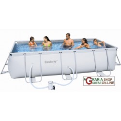 BESTWAY PISCINA CON TELAIO AUTOPORTANTE CON POMPA FILTRANTE CM. 404x201x100h. MOD. 56251