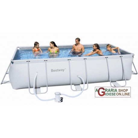 BESTWAY PISCINA CON TELAIO AUTOPORTANTE CON POMPA FILTRANTE CM.