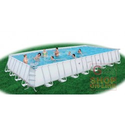 BESTWAY 56623 PISCINA CON TELAIO AUTOPORTANTE COMPLETA POMPA FILTRANTE CM. 956X488X132