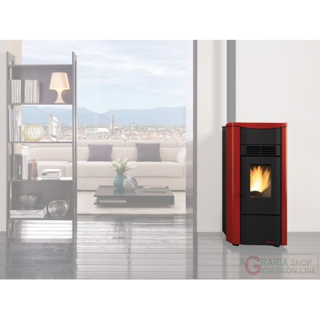 STUFA PELLET KW 9,2 GIUSY PLUS BORDEAUX CANAL