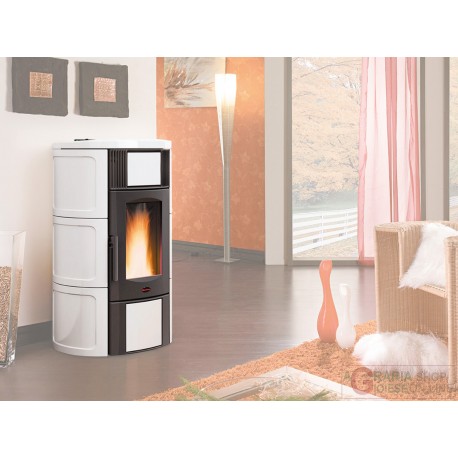 STUFA PELLET KW.20,3 ISIDE IDRO CERAM.BIANCA