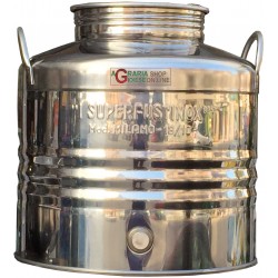 SUPERFUSTINOX CONTENITORE ACCIAIO INOX MOD. MILANO LT. 30 BASSO PREDISPOSTO